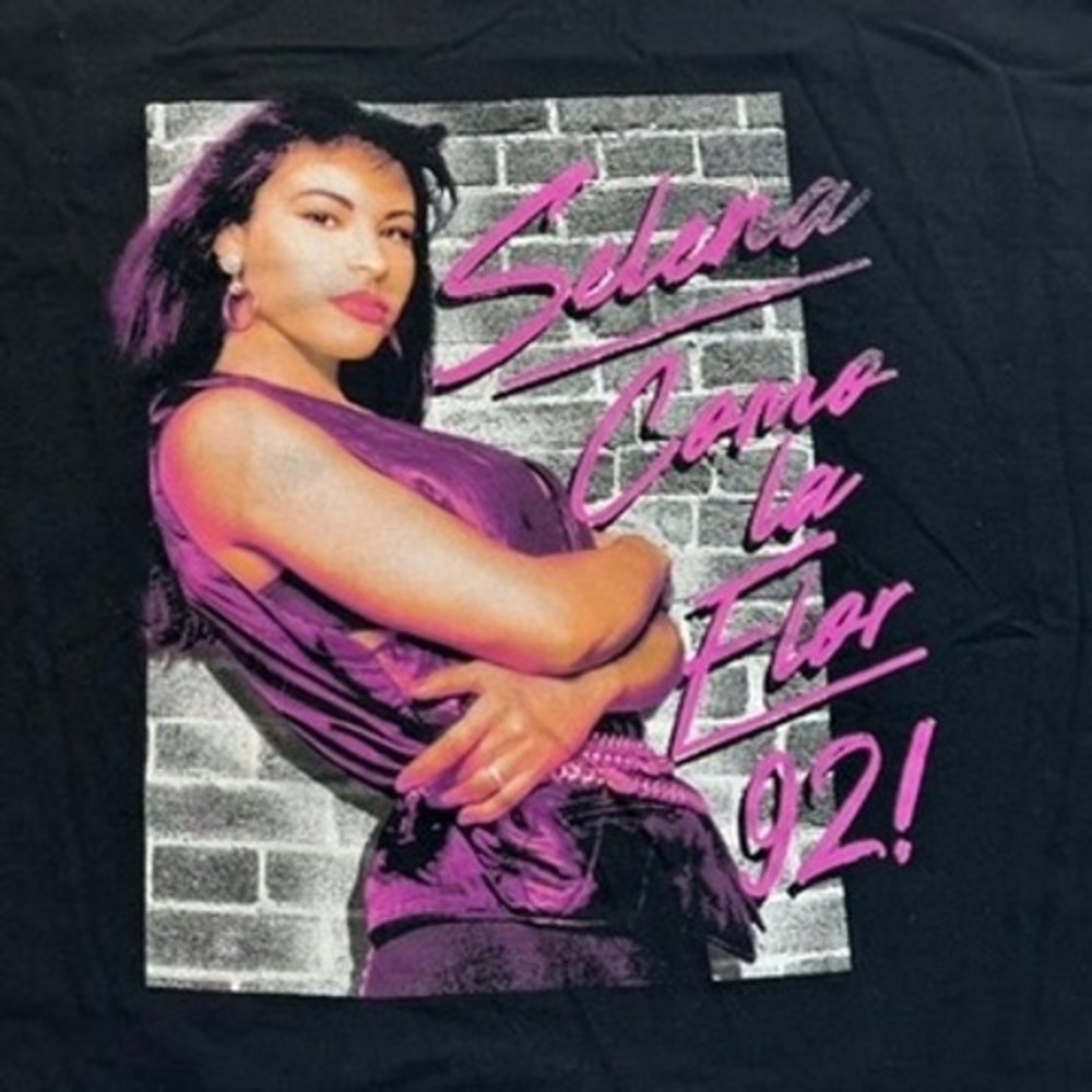 Selena Como La Flor 92! Black T-Shirt Official Merchandise 1X Music Tee